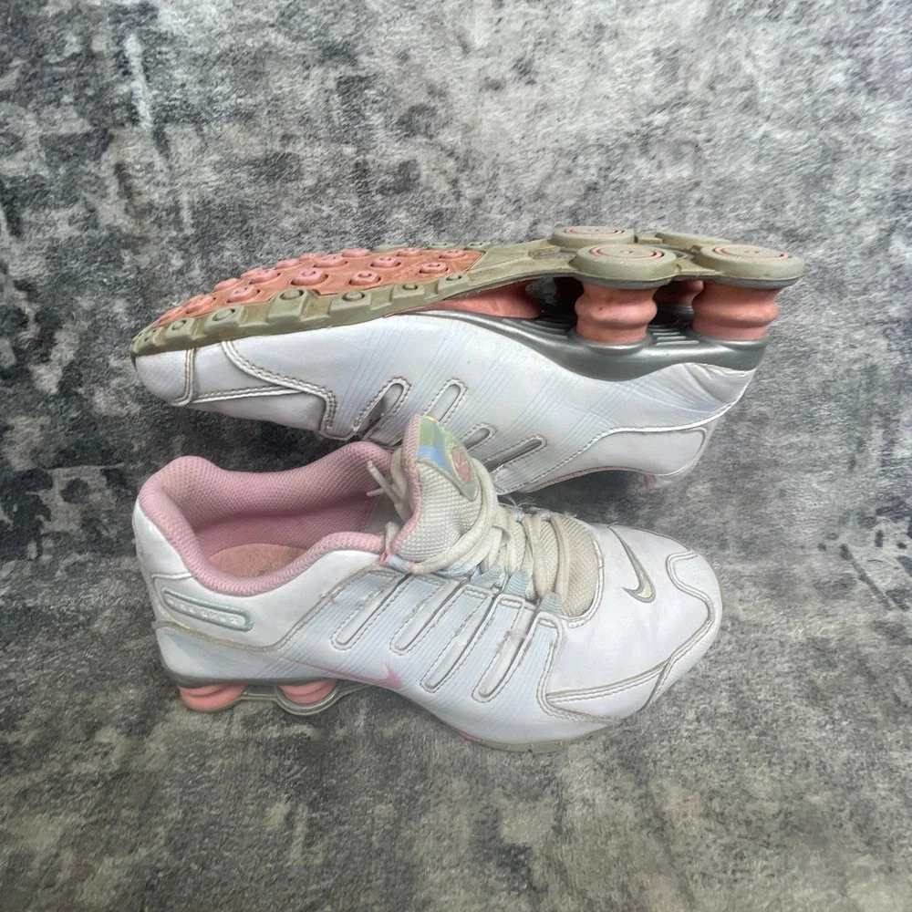 Nike Shox NZ Sneakers Womens Youth 4 Pink White and Blue Athletic Shoes